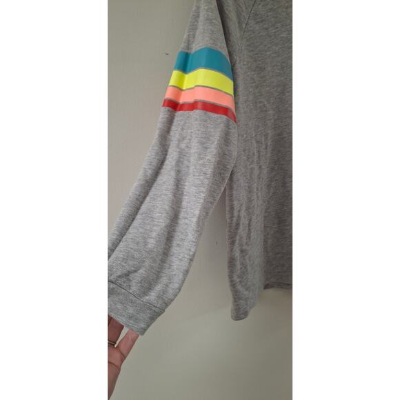 Girls Xcersion Plus Size 3X Rainbow Sleeve Gray Hoodie - Picture 3 of 4